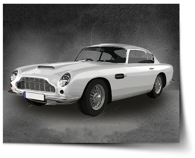 Sablio Plagát Aston Martin Tmavé pozadie - 90x60 cm
