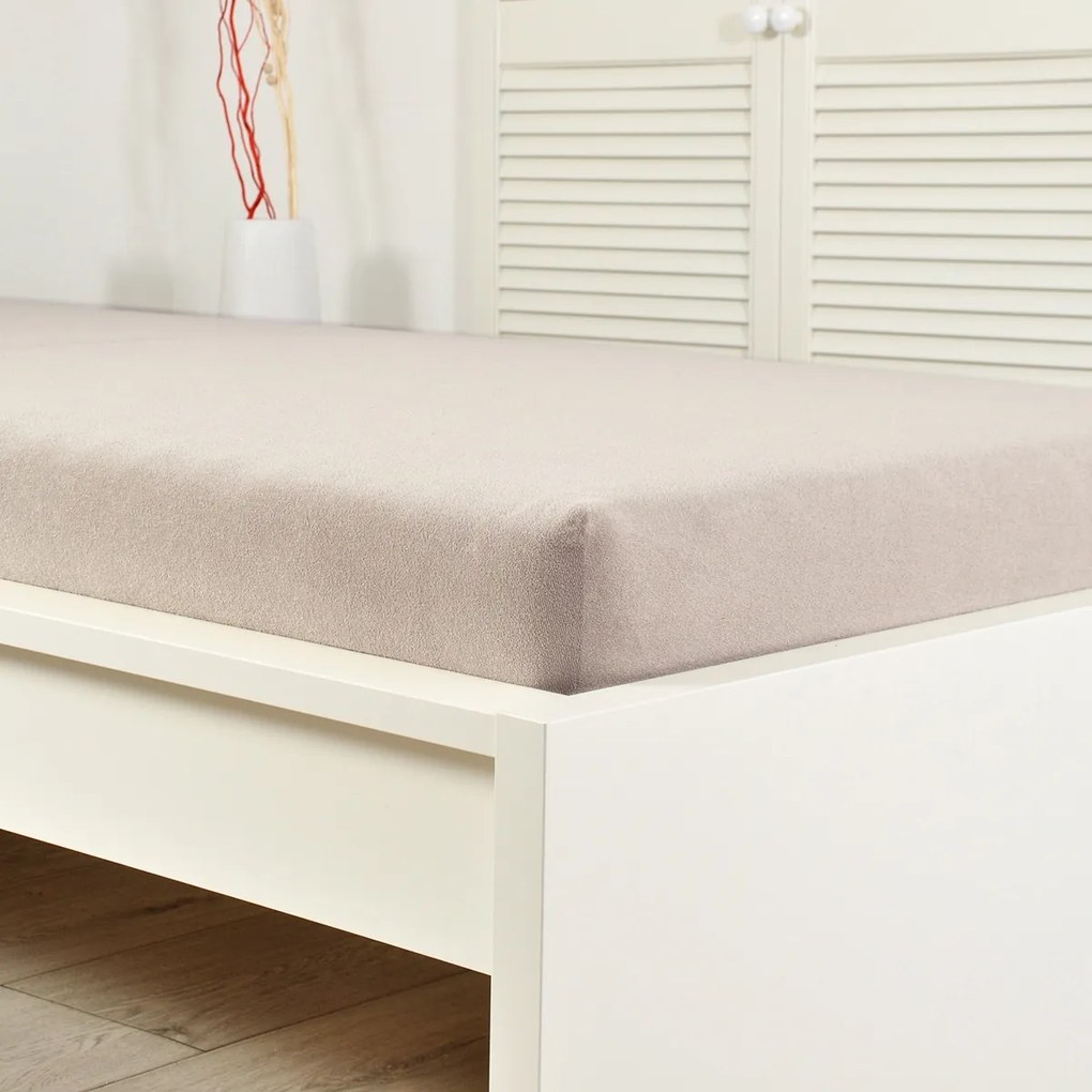 4Home froté prestieradlo Premium kávová, 180 x 200 cm