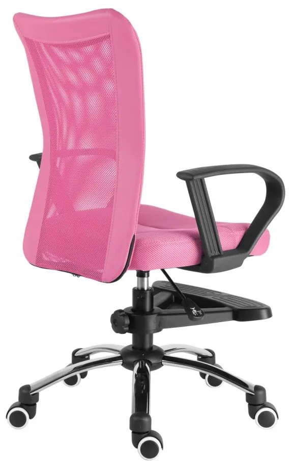 Detská stolička Neoseat WOW s podnožou — látka, ružová