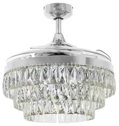 FANAWAY 212923 - LED Stropný ventilátor VEIL 6xE14/4,5W/230V chróm + DO