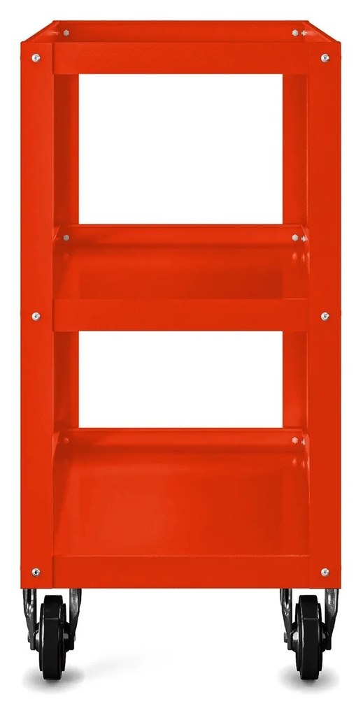 Dielenský vozík s policami na náradie HUGO, 700 x 816 x 400 mm, červený
