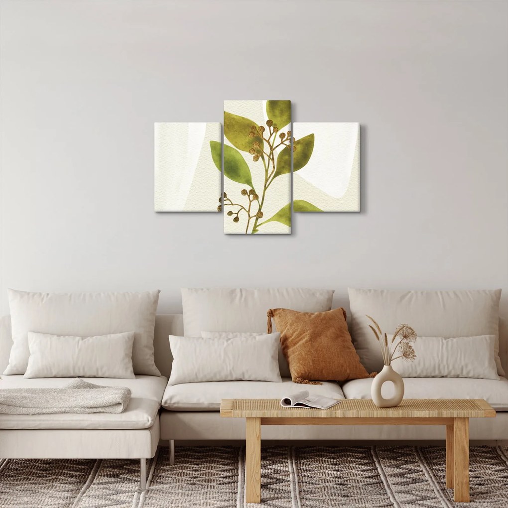 Obraz - Akvarelová vetvička N⁰1 (90x60 cm)