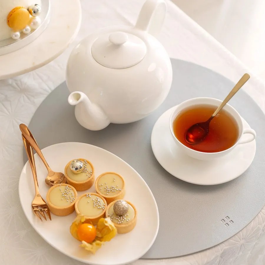Biely porcelánový čajník 1,2 l - Premium Platinum Line - 450212