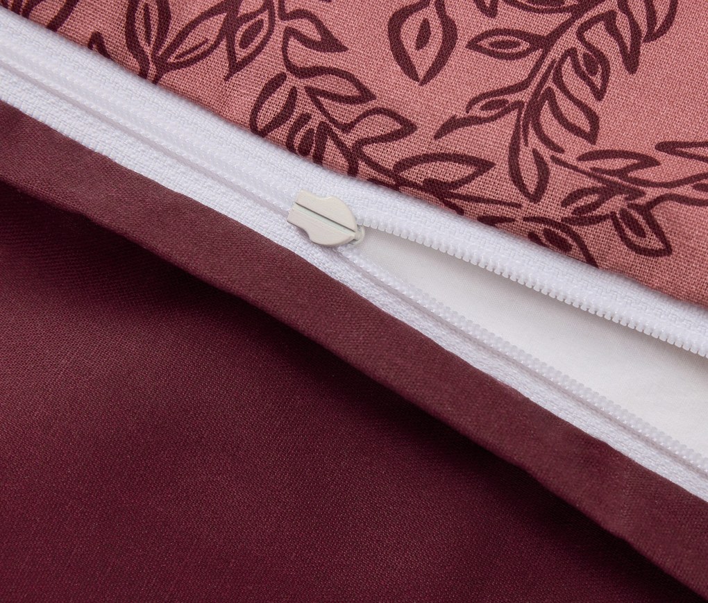 Posteľná bielizeň z materiálu polycotton, bordovočervená, štandardná veľkosť