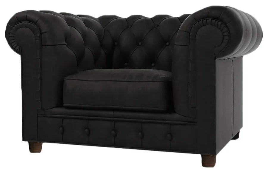 Čierne zamatové kreslo Cambridge - Ropez