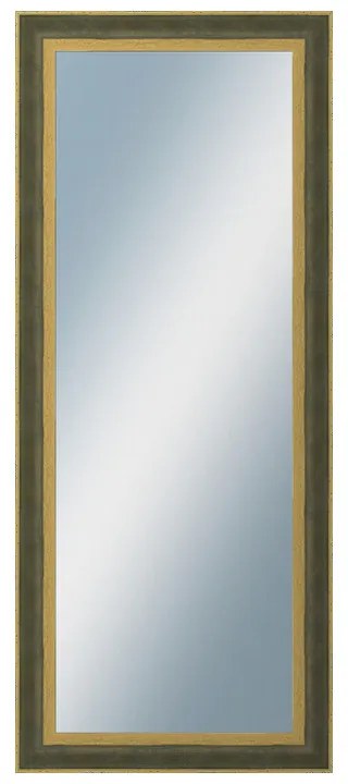 DANTIK - Zrkadlo v rámu, rozmer s rámom 50x120 cm z lišty ZVRATNÁ zelenozlatá plast (3070)