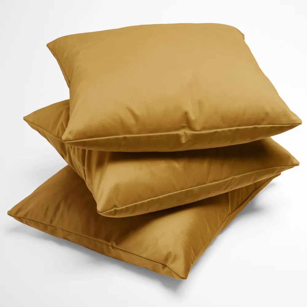Biante Zamatová obliečka na vankúš Velvet Prémium SVP-047 Horčicová 45 x 45 cm