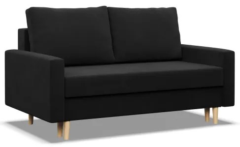 Dvojmiestna pohovka BLANK Comfort rozkladacia, čierna