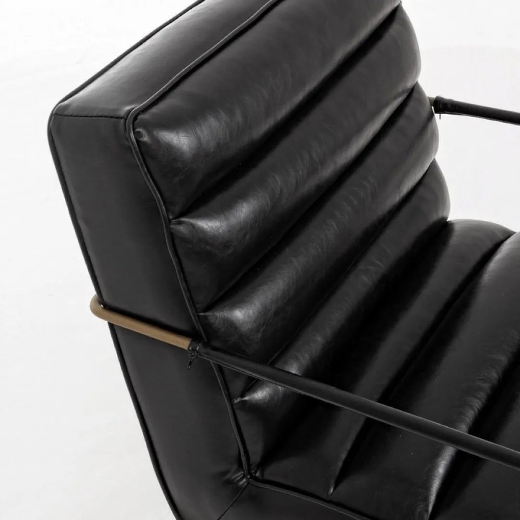 BRIANNA ČALÚNENÉ LOUNGE KRESLO black