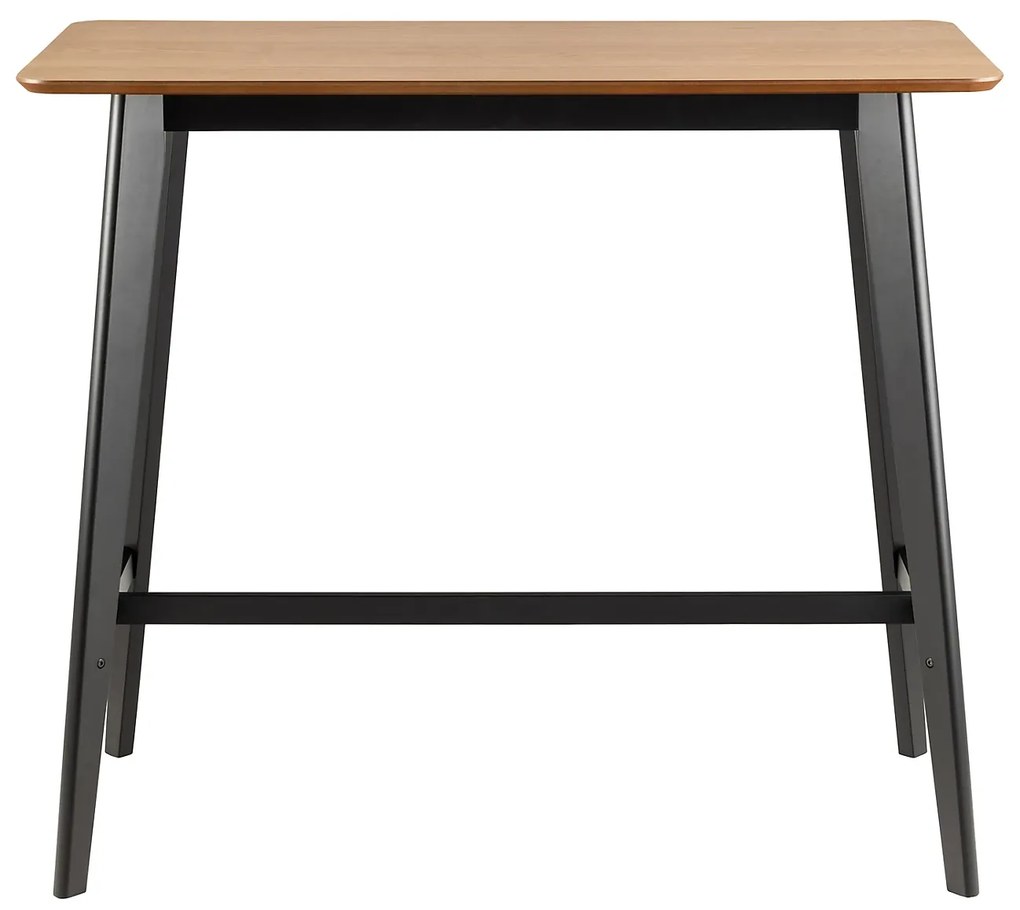Barový stôl Roxby 120 cm z masívu dub prírodný/čierny