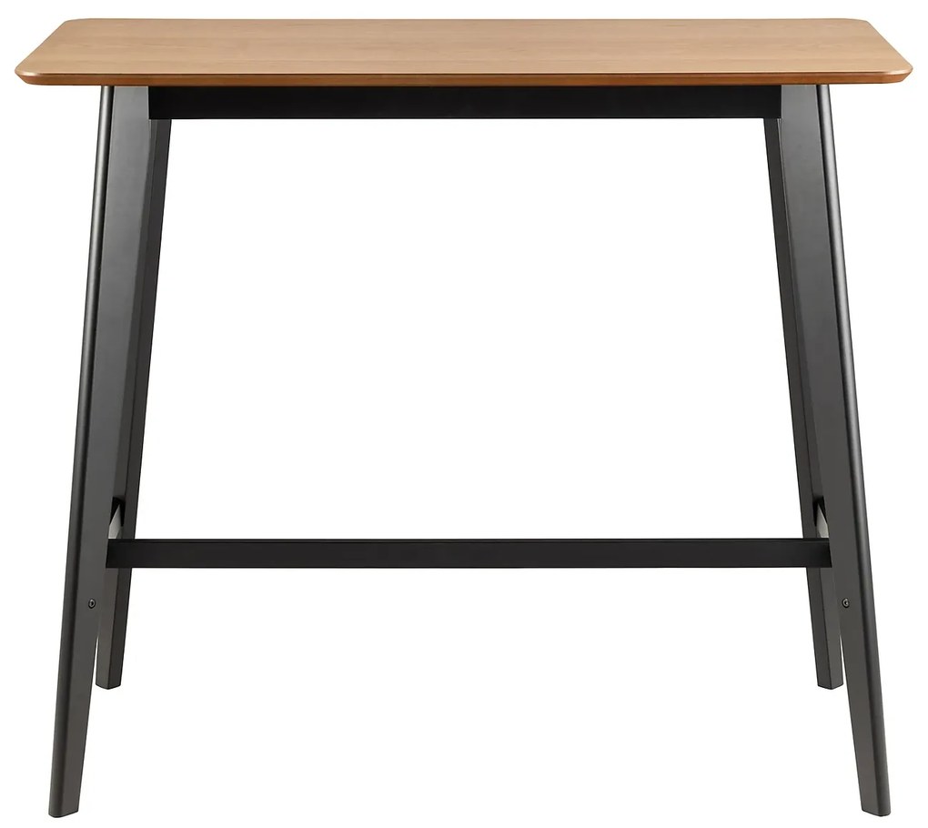 Barový stůl Roxby 120 cm z masivu dub přírodní/černý