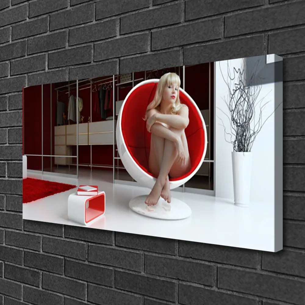 Obraz na plátne Izba nahá žena 120x60 cm