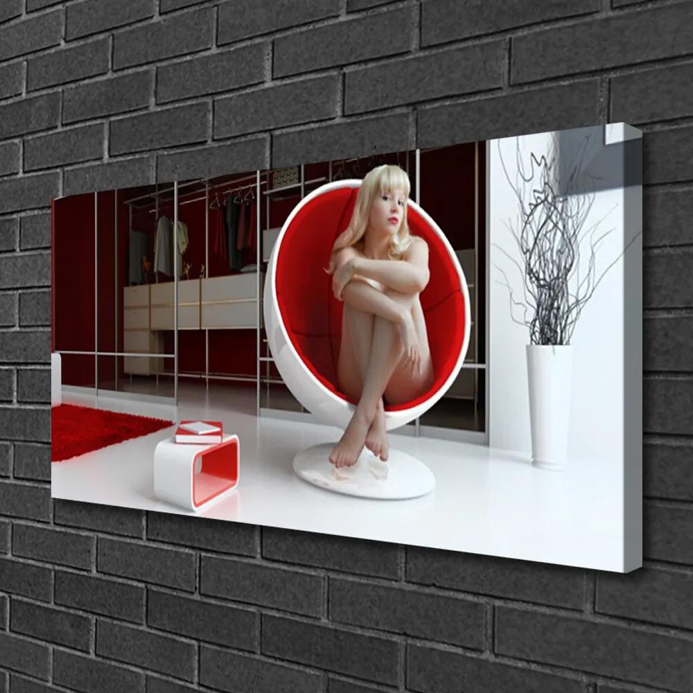 Obraz na plátne Izba nahá žena 140x70 cm