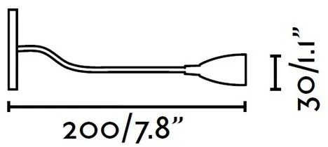 FARO 40996 - LED Nástenná lampička LOKE LED/3W/100-240V