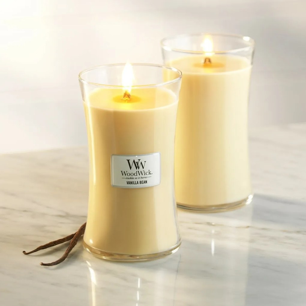 WoodWick Vonná sviečka váza veľká Vanilla Bean, 609 g