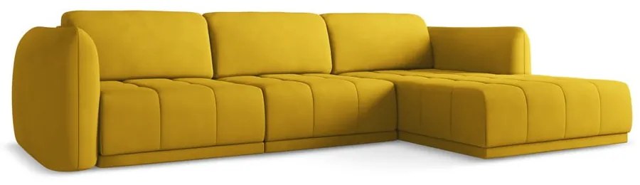 Žltá rohová pohovka (pravý roh) Hoku – Makamii