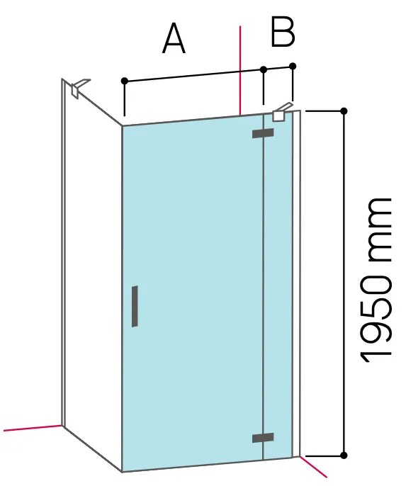 Glass 1989 Soho - Sprchový kút otváravé dvere s bočnou stenou alebo rohový vstup, veľkosť vaničky 90 cm, prevedenie ľavé, profily chrómové,…