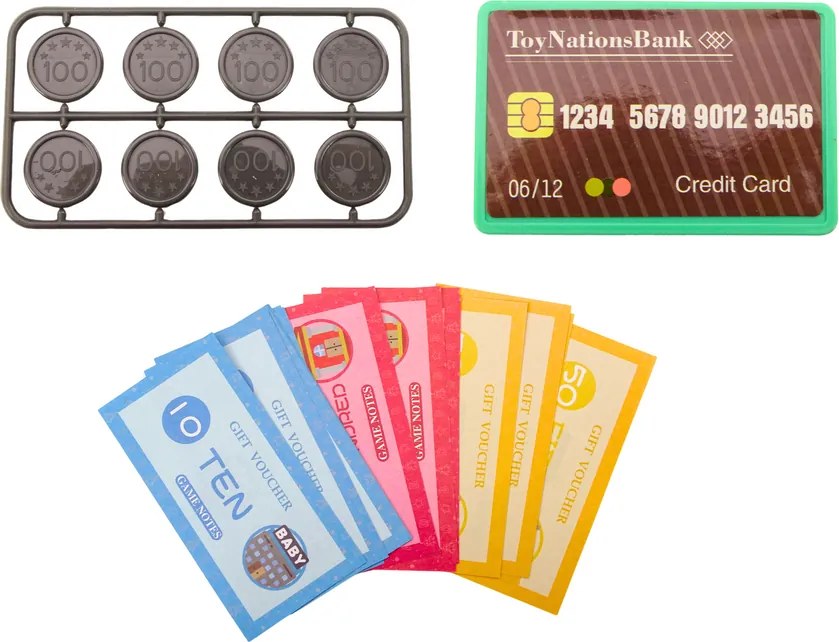 LEAN Toys Učíme sa počítať Pokladňa ovládaná mincami Svetlá Košík Zvuky Ružová