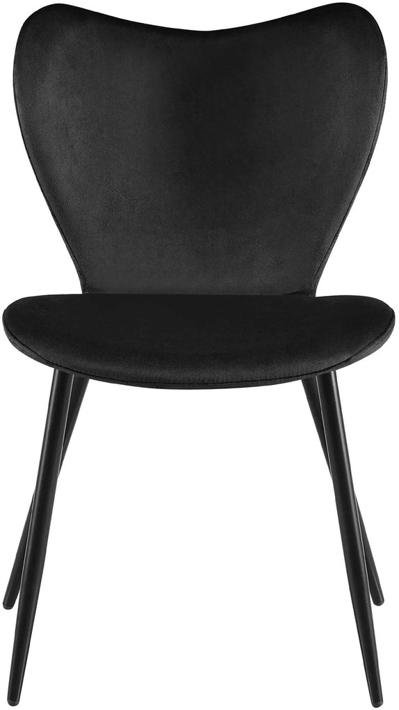 Jedálenská stolička Maika zamat - čierna
