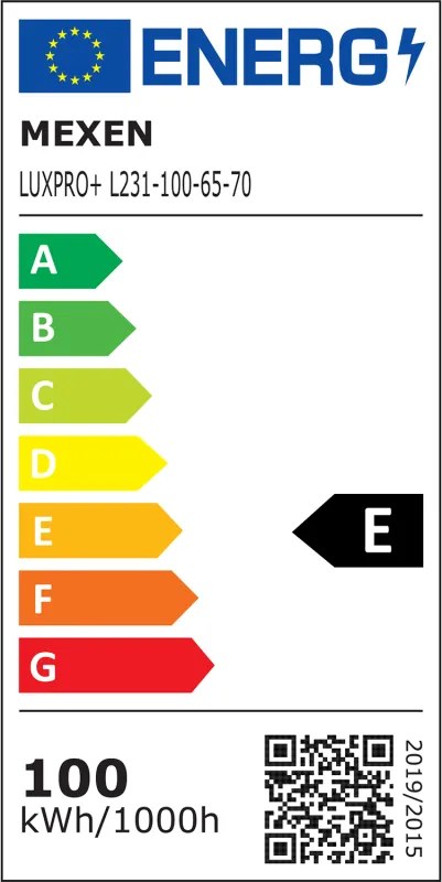 Mexen Luxpro+ LED reflektor, 100W, studená - 6500K, 11000 lm, čierna - L231-100-65-70