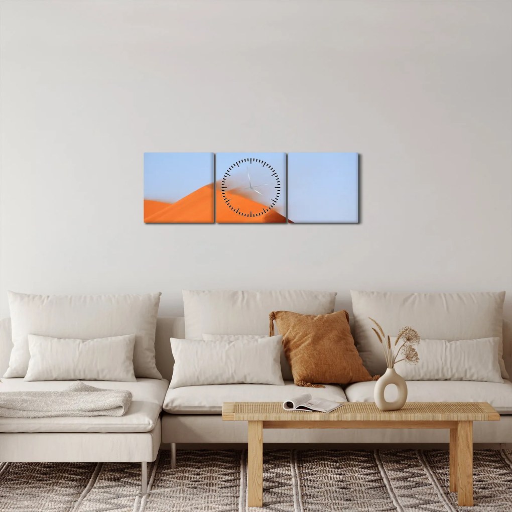 Obraz piesočné púšte (s hodinami) (90x30 cm)