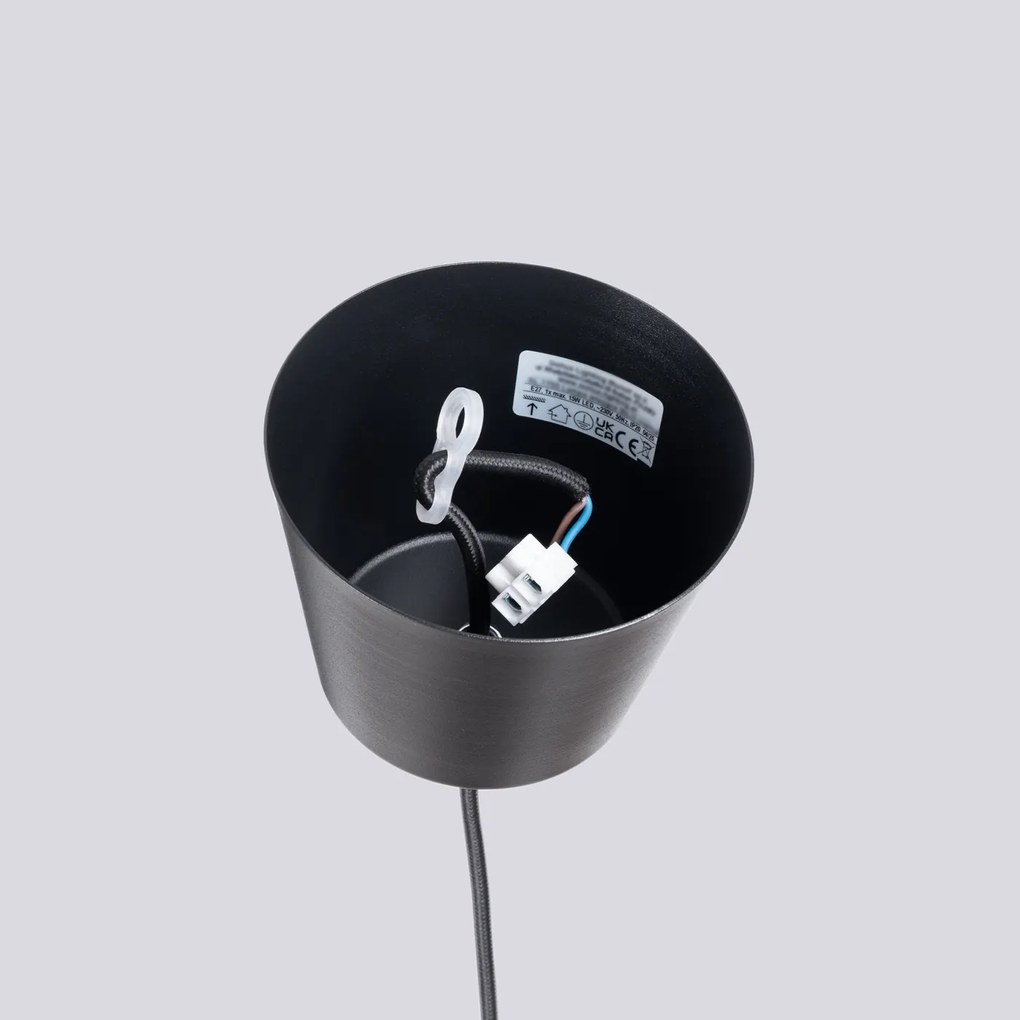 Závesné svietidlo Bilo, 1x čierne kovové tienidlo