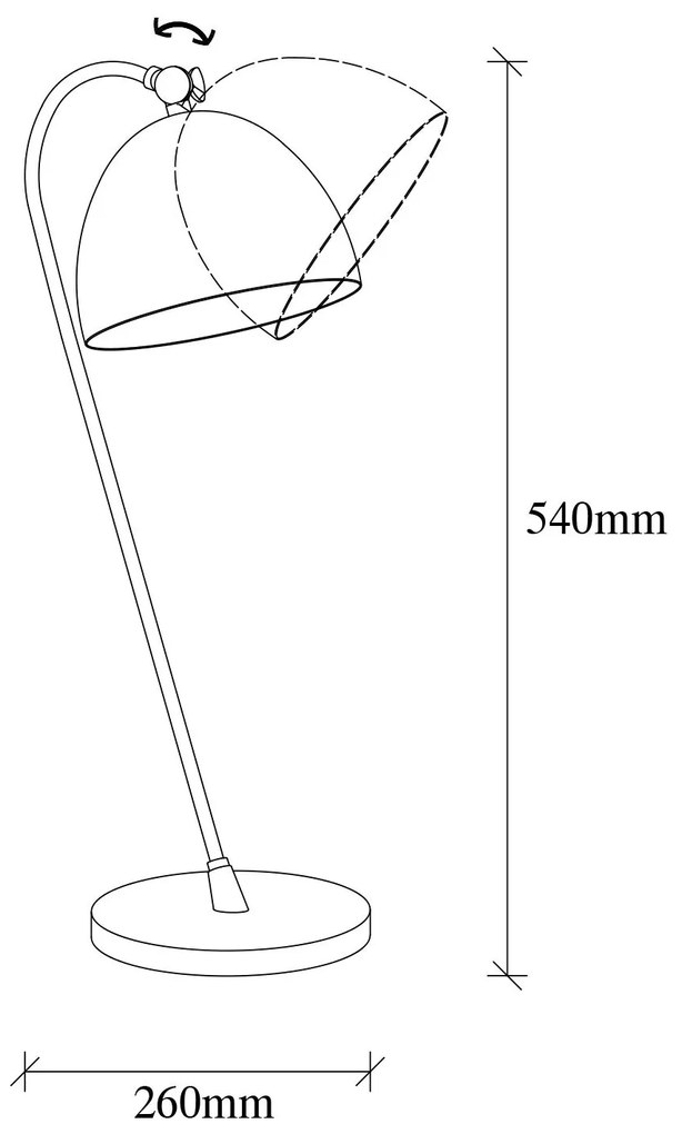 Stolná lampa Acuka zlatá
