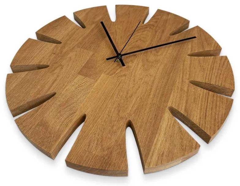 Drevené hodiny luxusný dizajn s prírodným spracovaním | SENTOP MAS014-AMBER