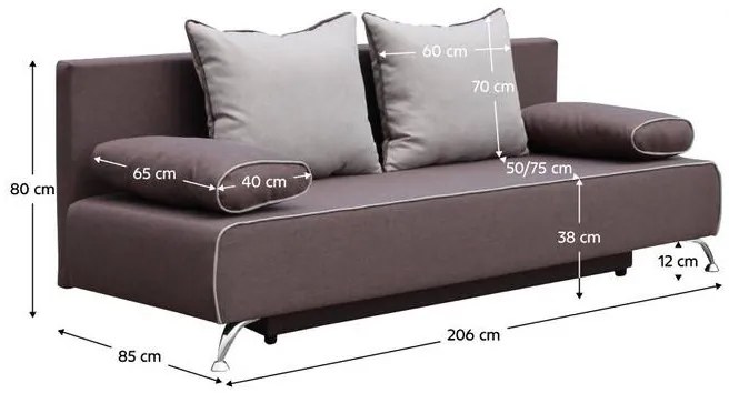 Rozkladacia pohovka TYMON- ružová