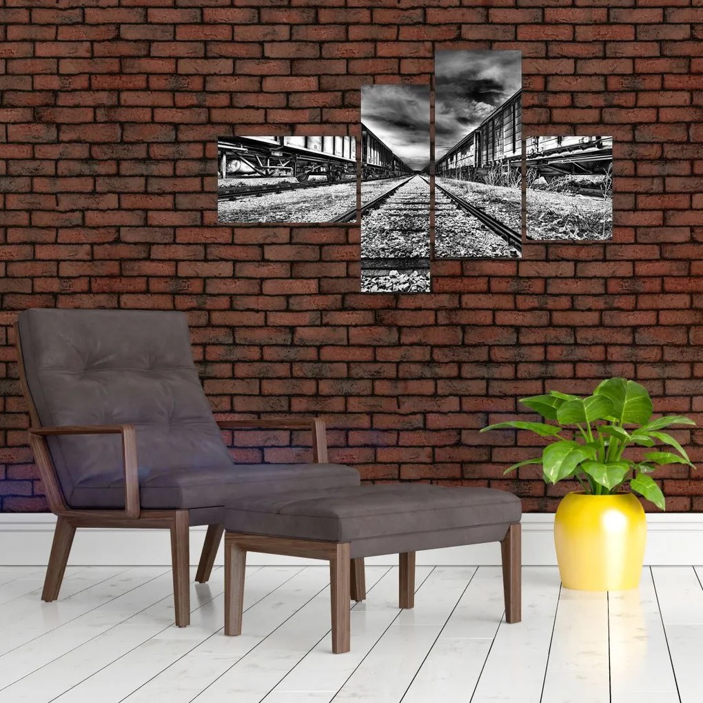 Železnice, koľaje - obraz na stenu