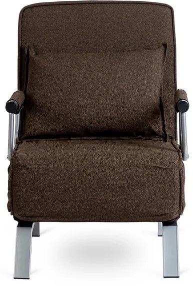 Kreslo pohovka rozkladacia PRATO hnedá - vintino.sk