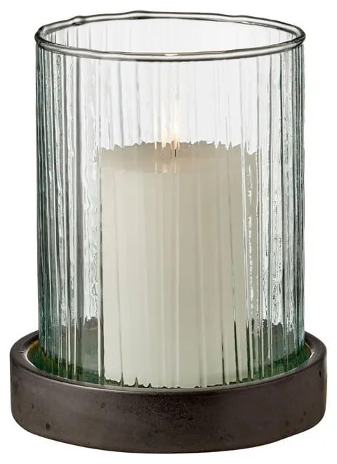 Zelená LED sviečka Bitz Hurricane, výška 20 cm