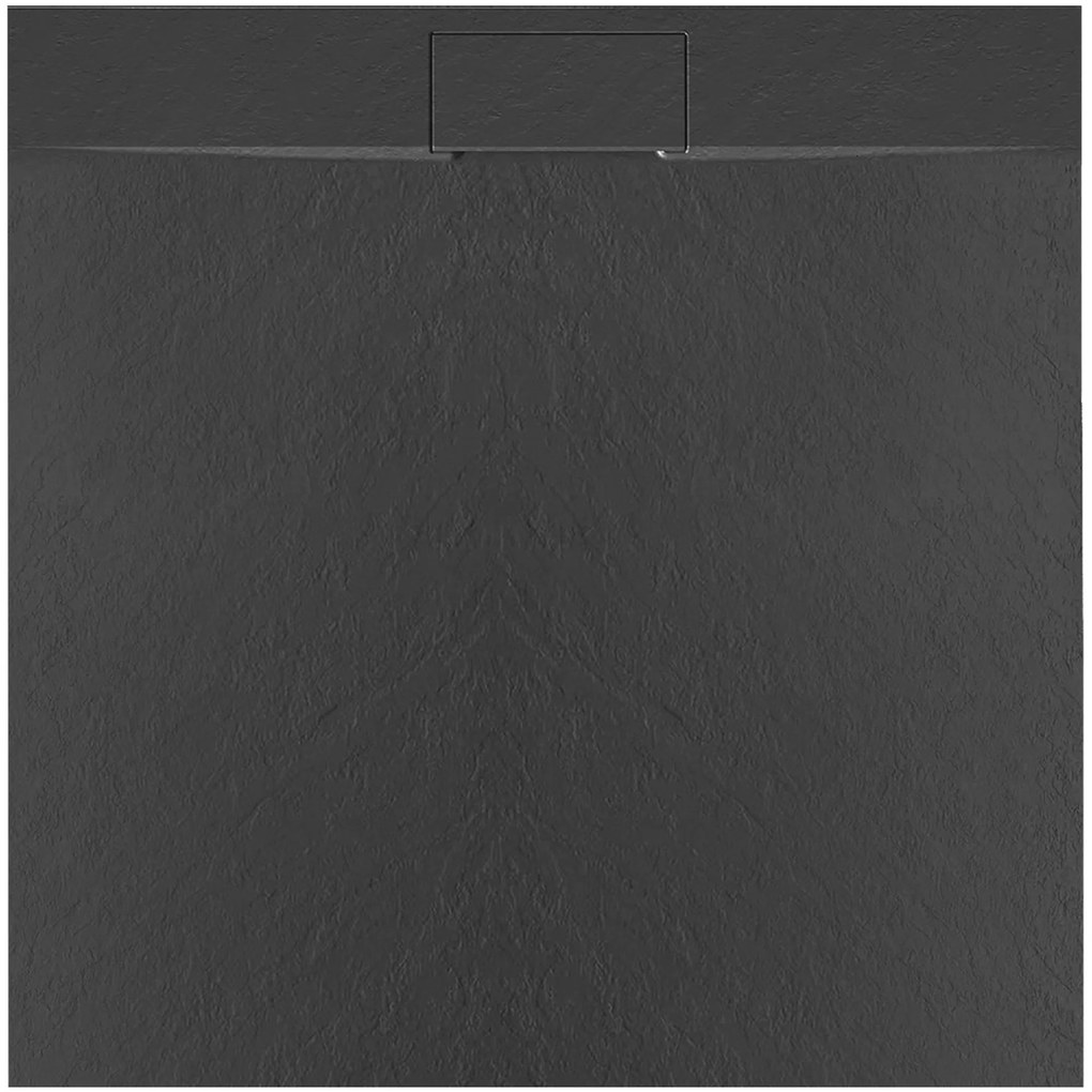 Rea Bazalt Long, SMC štvorcová sprchová vanička 90x90 cm, čierna, REA-K3307