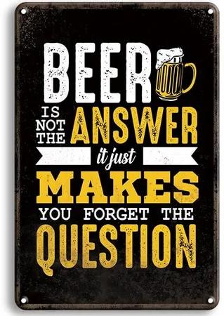 Ceduľa Beer Answer Makes Question