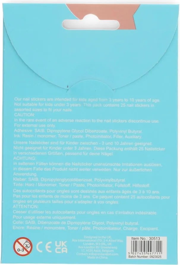 Kreatívna súprava Sunny Sausage Dog – Nail stickers – Rex London