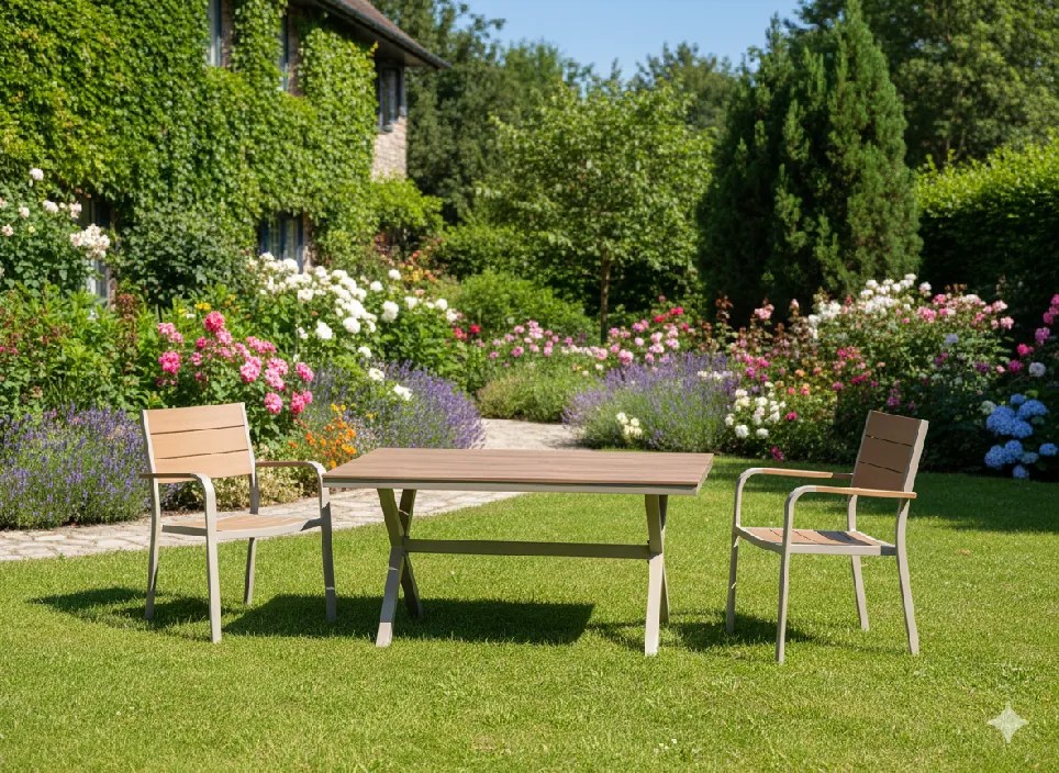 Hliníkové záhradné kreslo, béžové, 55 x 55 x 86 cm