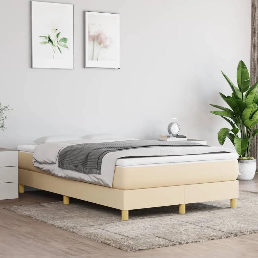 Boxspring posteľ s matracom krémový 120x200 cm látka 3144164