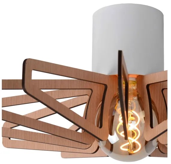 Lucide 77184/45/31 - Stropné svietidlo ZIDANE 1xE27/15W/230V biela/hnedá