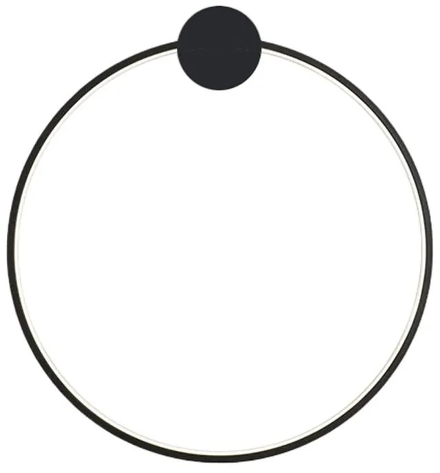 Toolight Toolight, LED nástenné svietidlo 50cm, 4000K, 23W, APP1389-CW BLACK, čierna matná, OSW-00915