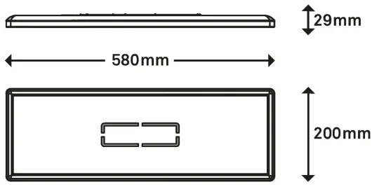 Briloner 3394-015 - LED Stropné svietidlo FREE LED/22W/230V 58x20 cm