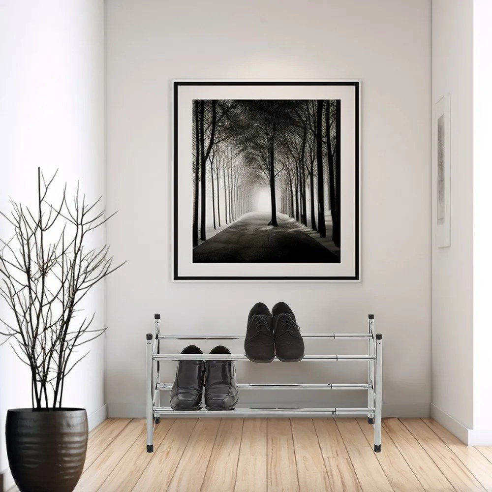 Kovový teleskopický stojan na topánky v striebornej farbe – Premier Housewares