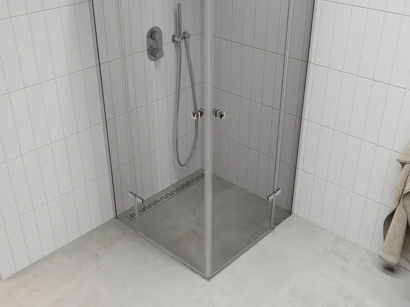 Mexen Roma Duo, sprchovací kút 90 (dvere) x 90 (dvere), 6mm číre sklo, chrómový profil, 854-090-090-02-00