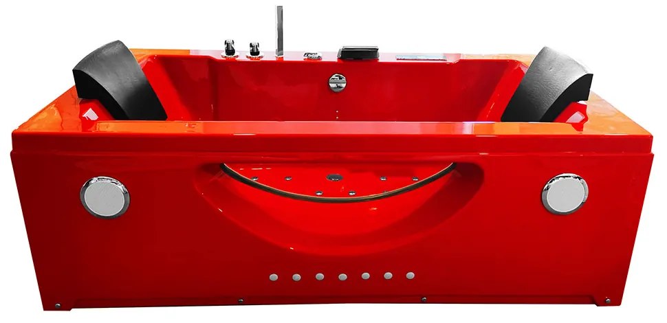 M-SPA - Kúpeľňová vaňa TURBO PLUS RED SPA s hydromasážou 180 x 90 x 60 cm