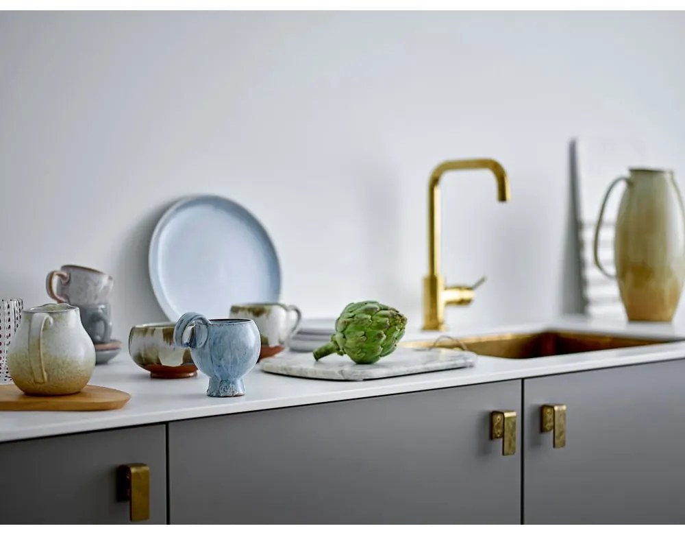 Svetlomodré šálky v súprave 4 ks na cappuccino z kameniny 250 ml Avonlea – Bloomingville