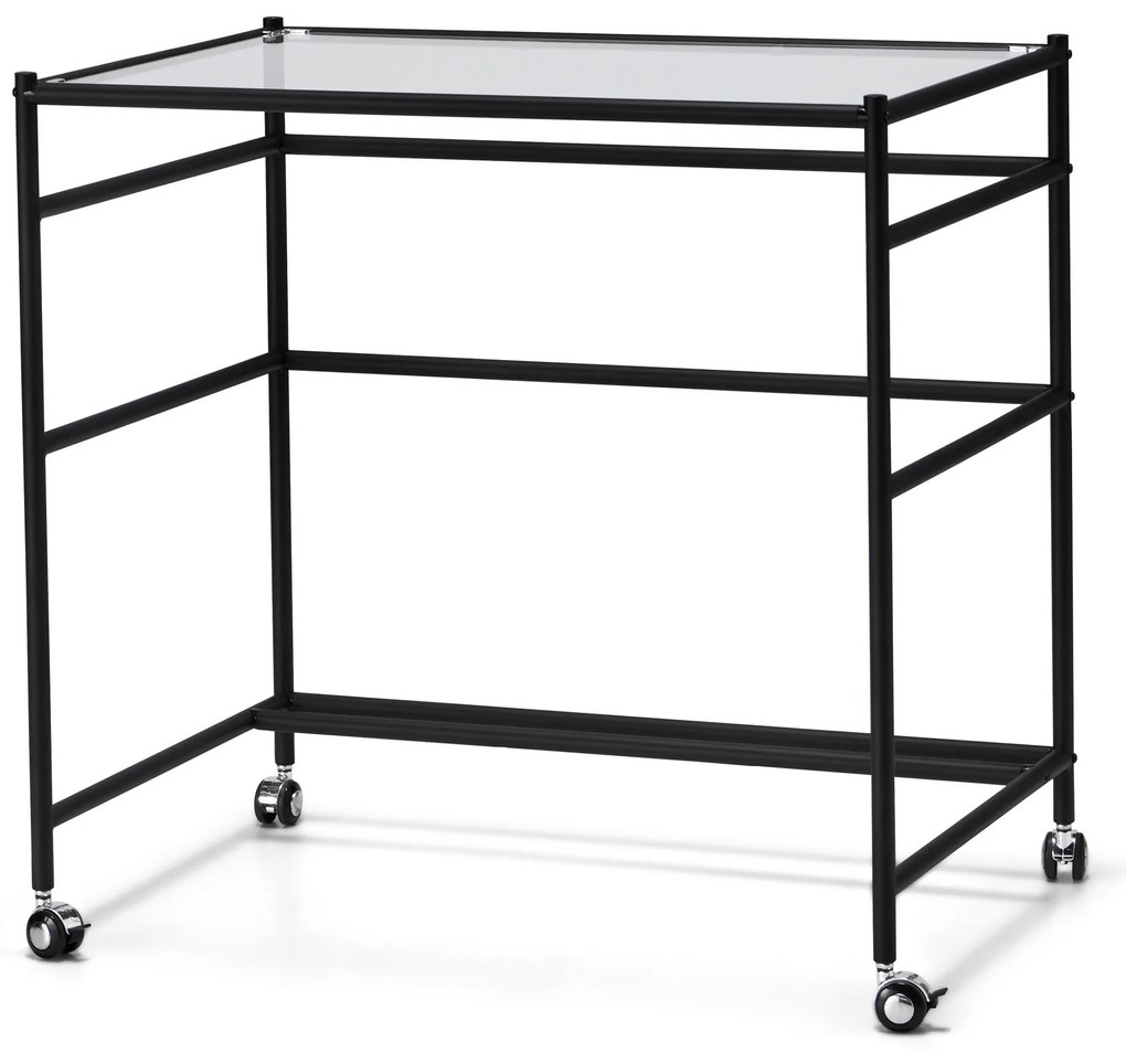 Sklenený písací stôl »CN3« s kolieskami