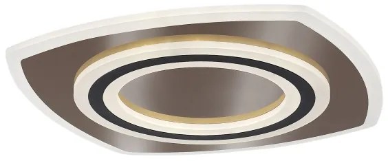 Rabalux 71317-LED Stmievané stropné svietidlo TANELI 60W/230V 3000/4000/6000K chróm/čierna s diaľkovým ovládačom