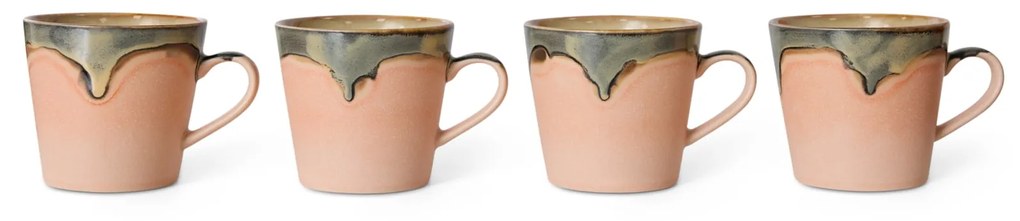 HK living Kameninový hrnček na cappuccino 70's Blossom 300 ml