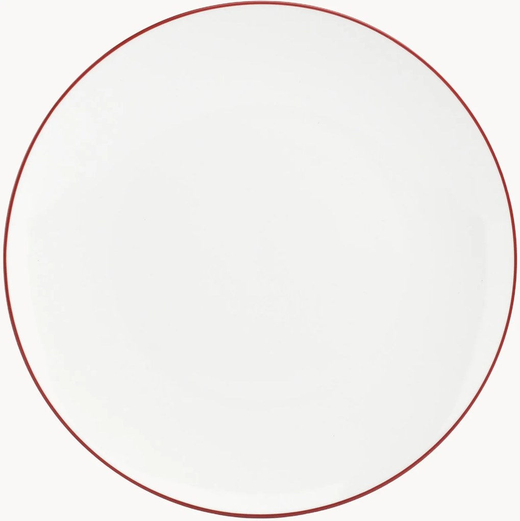 Porcelánové plytké taniere Basic White, 6 ks