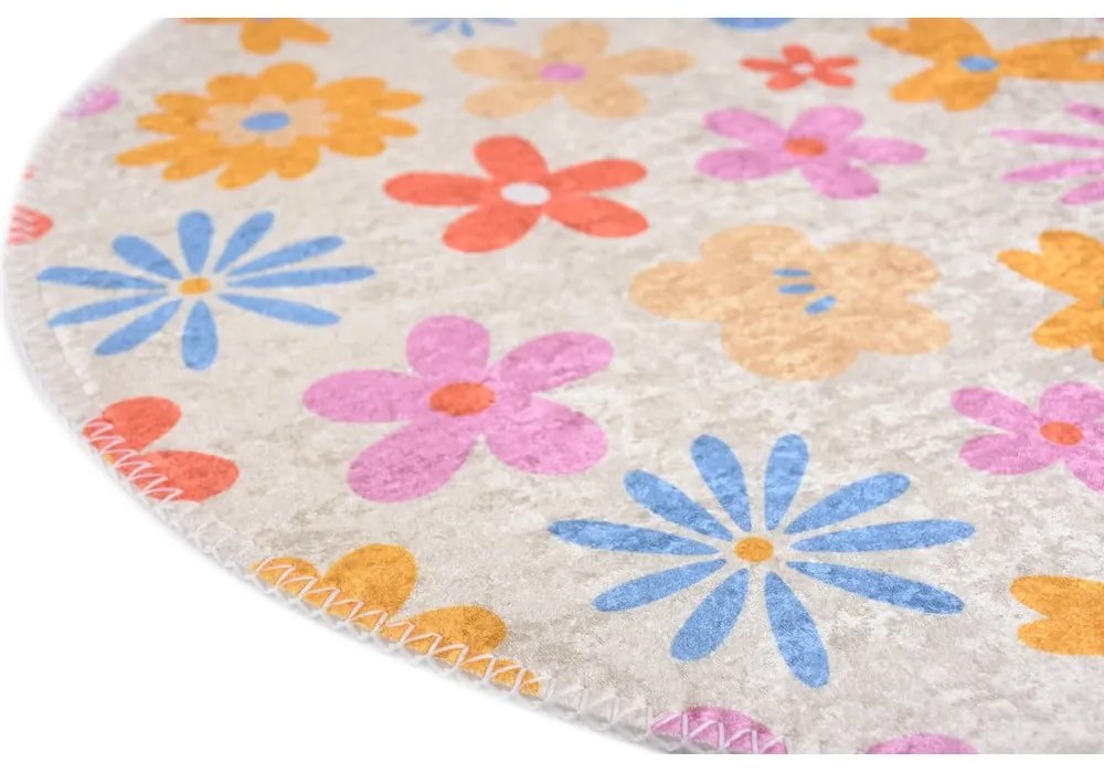 Prateľný detský koberec ø100 cm Joyfull Garden – Vitaus