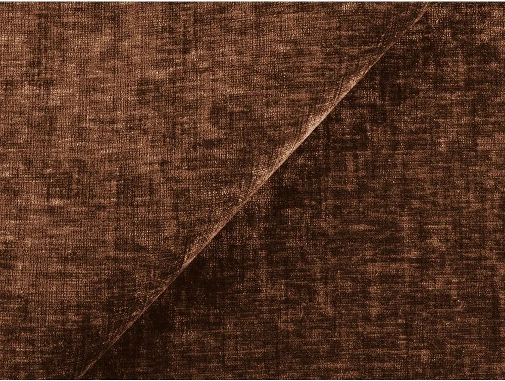 Ženilková rozkladacia rohová pohovka v terakotovej farbe (pravý roh/s leňoškou) Kuki – Makamii